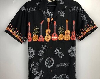 Camisa hawaiana de manga corta para hombre VTG Winnie Fashion talla S