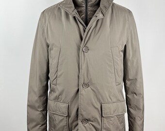Herno Sub-Zero PI0387U Goose Down Coat with Detachable Bib - Taupe - Size 56