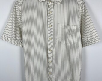 Nigel Cabourn Accessoire Herren Gestreiftes Kurzarmhemd Breiter Pfeil Gr. M