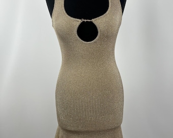Jacquemus Gold Guirlande 'La Mini Robe Brilho' Minidress Size 36