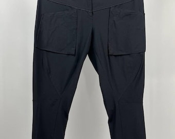 MARITHE FRANCOIS GIRBAUT Pantaloni cargo corti da donna neri taglia 6 (0201)