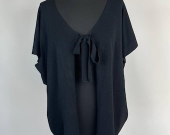 Annette Gortz Black Sleeveless Blouse Top Size L (0248)