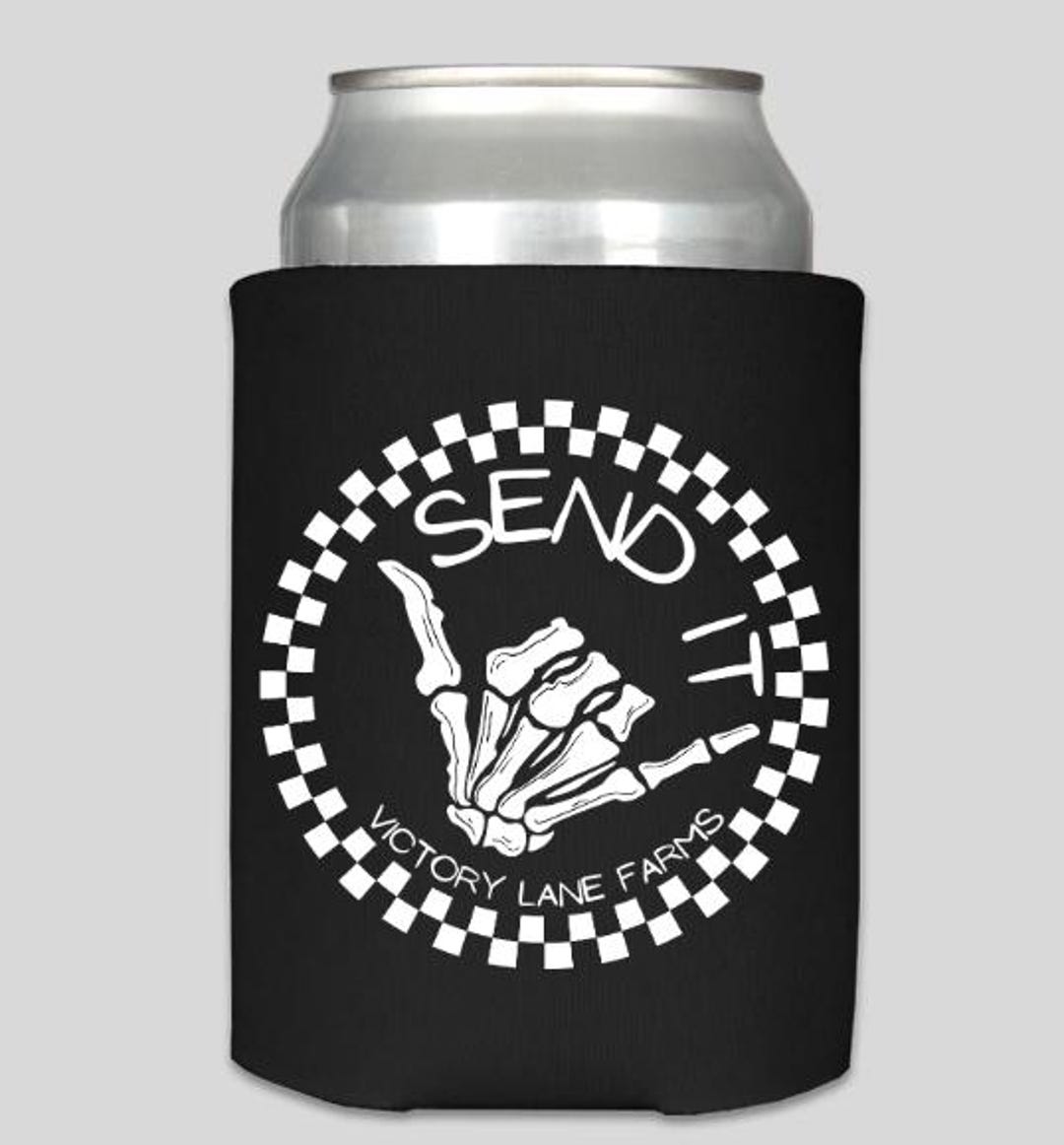 Send It Racing Send It Racing Can Cooler | Checkered Flag Beer Can Cozie | Diesel ...