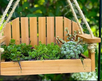 Decorative Plant Swing, Mini Planter Swing, Succulent Planter, Mini Swing  Planter, DIY Swing Hanging Planter
