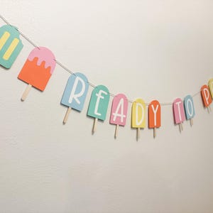 Popsicle Banner | Summer Party, Baby Shower, Gender Reveal Decor