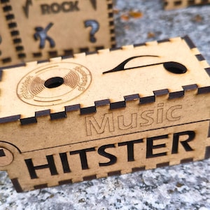 Digitaldateien für Hitster Einzelboxen / Big Box / Tokentruhen / Handyhalterung Gesamtset für Lasercut Bild 4