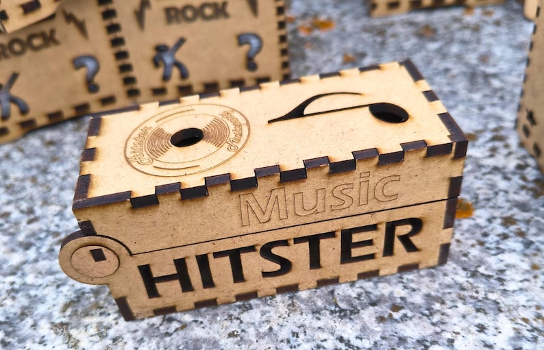 Digitaldateien für Hitster Einzelboxen / Big Box / Tokentruhen / Handyhalterung Gesamtset für Lasercut Bild 4
