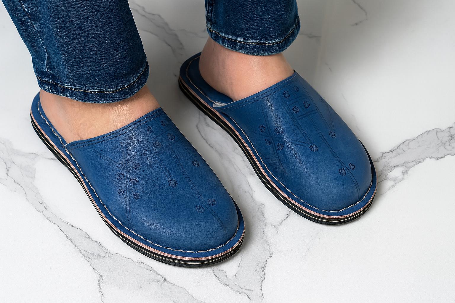 Scarpe Da Donna Piatte Comode In Pelle Marocchino Fatte A Mano Ciabatte Da Donna - Foto 8