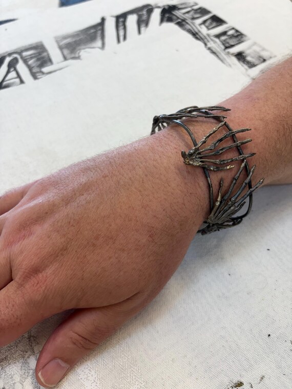 Handmade skeleton bangle - image 2