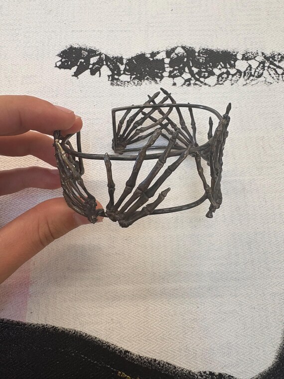 Handmade skeleton bangle - image 3