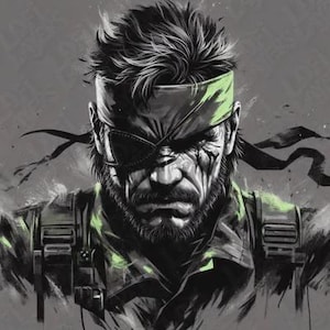 Metal Gear Solid Snake Hueforge Textured Art Prints