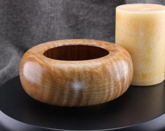 Cuenco de arce acolchado de 14 cm de diámetro x 6,3 cm de alto