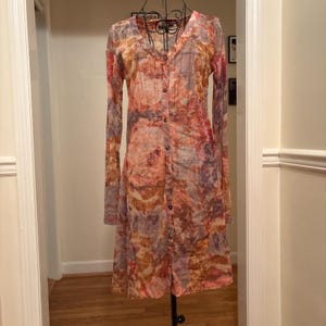 open lace back dress Infanti Vichy Mesh Dress 3