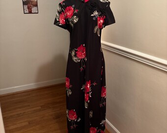 90s Vintage Cheongsam Dress size medium