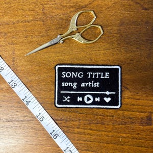 Custom Music Embroidered Patch | Wear Your Favorite Song