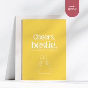 Geburtstagskarte zum Ausdrucken | Karte 30 Geburtstag | Happy Birthday Karte | Geburtstagskarte für Freundinnen, Frauen | Postkarte Freundin