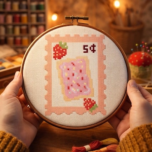 Poptart Postage Stamp Cross Stitch Pattern (Digital PDF)