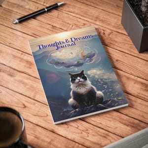 Un journal de pensées et de rêves pour elle, un cadeau d'anniversaire, un journal de pensées pour tous les jours, un cadeau pour les amoureux des chats