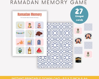 Ramadan Memory Game | Islamic Game | Ramadan Kids Activities | Ramadan Game | Ramadan printable | Ramadan Activity Kids | Homeschool game