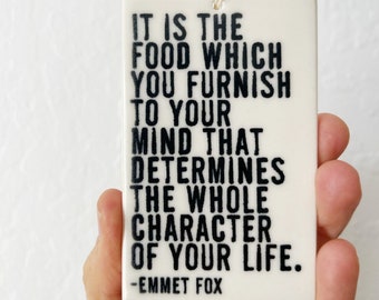 emmet fox quote ceramic wall tag • ceramic wall hanging • inspirational quote • daily reminder • daily affirmation