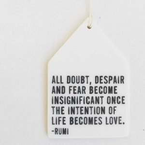 rumi quote ceramic wall tag ceramic wall hanging inspirational quote daily reminder image 1