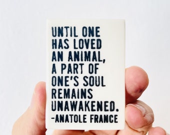 anatole france quote ceramic magnet • fridge magnet • inspirational quote • daily reminder • daily affirmation
