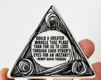 henry david thoreau quote ceramic magnet • fridge magnet • inspirational quote • daily reminder • daily affirmation