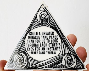 henry david thoreau quote ceramic wall tag • ceramic wall hanging • inspirational quote • daily reminder • daily affirmation