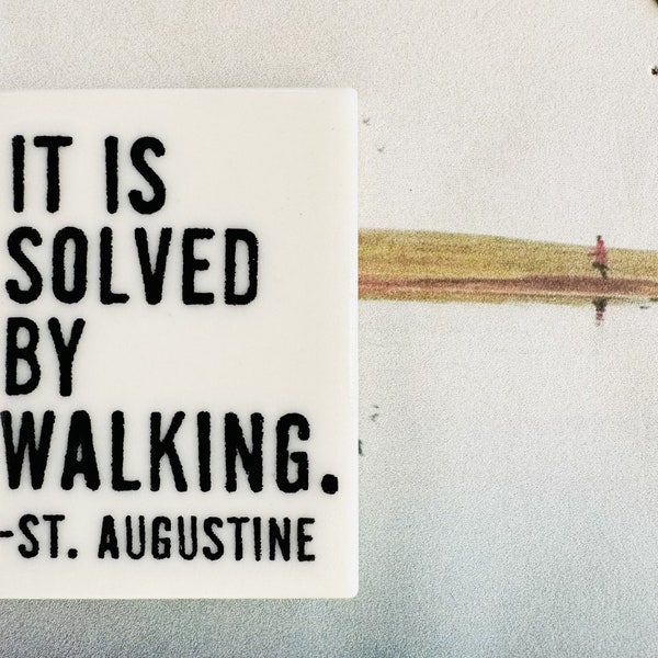 st augustine quote ceramic magnet • fridge magnet • inspirational quote • daily reminder • daily affirmation