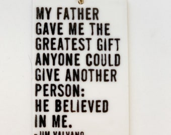 jim valvano quote ceramic wall tag • ceramic wall hanging • inspirational quote • daily reminder • daily affirmation