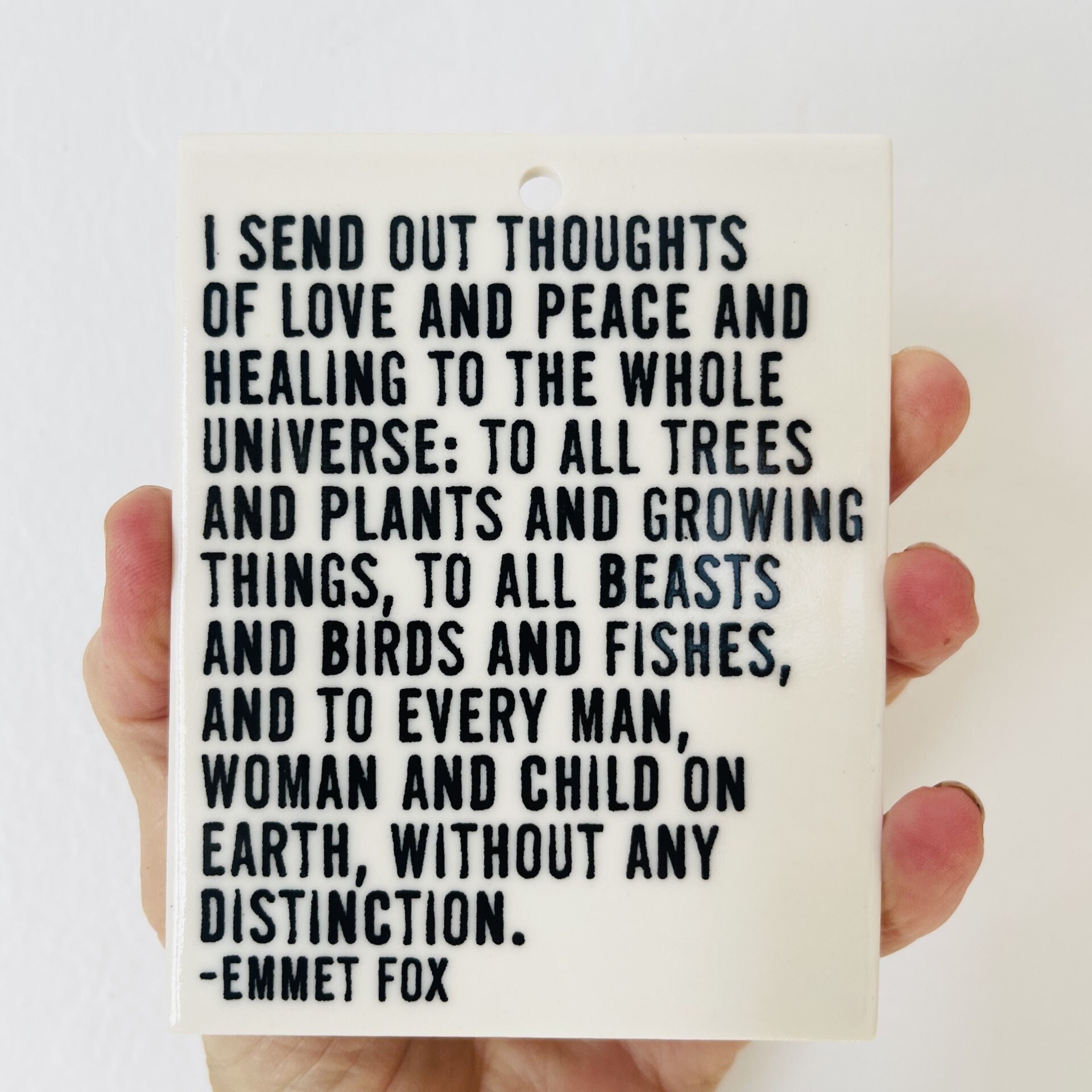 emmet fox quote ceramic wall tile • ceramic wall hanging • inspirational quote • daily reminder • daily affirmation