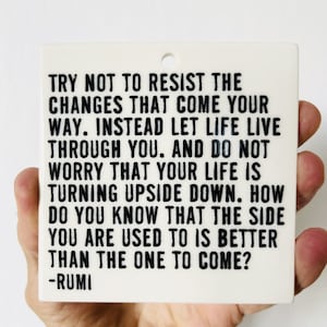 rumi quote ceramic wall tile • ceramic wall hanging • inspirational quote • daily reminder • daily affirmation