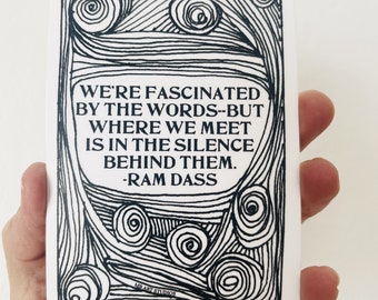 vinyl sticker ram dass quote | journal sticker | water bottle sticker | inspirational quote | locker decor | mindfulness | presence
