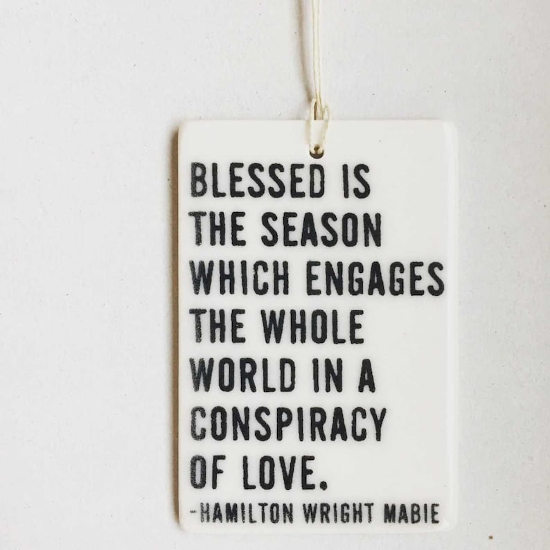 hamilton wright mabie quote ceramic wall tag ceramic wall art screen printed ceramics image 1