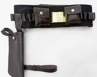Handmade Leather Bounty Hunter Belt: Custom Cosplay Costume