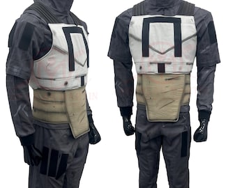 Handmade Mando-Inspired Cosplay Set: Flight Suit, Vest, Cummerbund