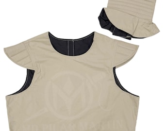 Custom Flak Vest and Neck Seal | Sci-Fi Cosplay Chest Armor | Handmade Soft Parts Set