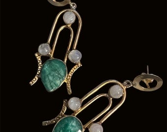 Pendientes de berilo verde: diseño único