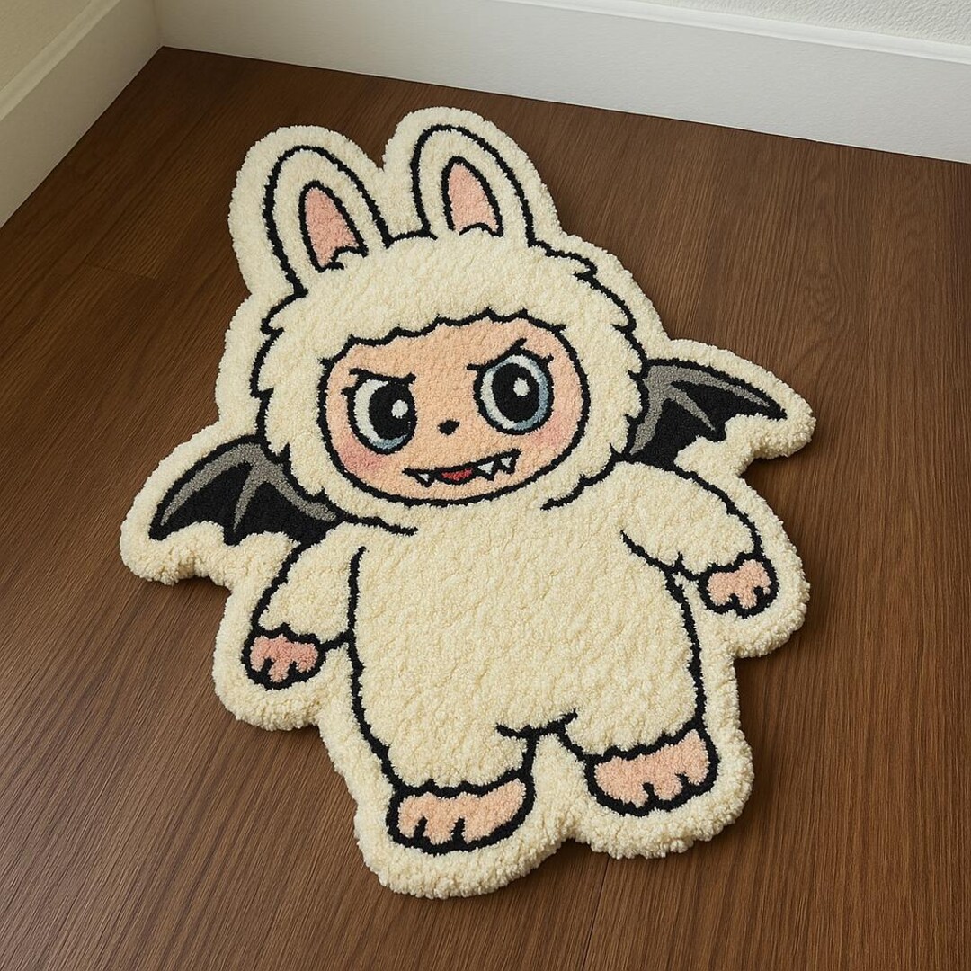Labubu Rug Zimomo Labubu Tufted Rug, 3D Rugs, Bright Cute Cartoon Rug, Funny Decor ...