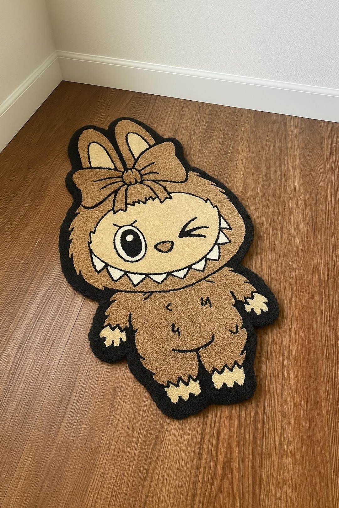 Labubu Rug Brown Labubu Tufted Rug, 3D Cartoon Floor Mat, Funny Room Decor for ...