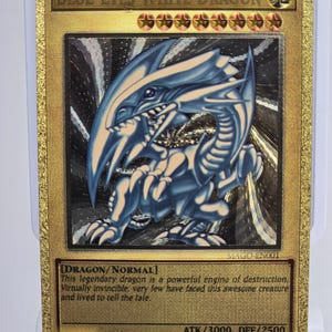 Blue-Eyes White Dragon (Carbon Fiber YGO Orica Card)