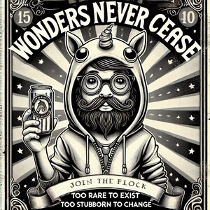 Wonders Never Cease - Vintage Aesthetic Digital Print.