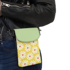 Floral Handy Geldbörse, Handy Hülle, Blumen gemustert, Kartenhalter, niedliche Tasche Geldbörse für Handy, kleine Handy Tasche
