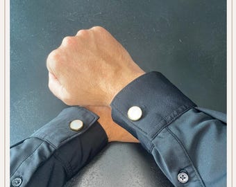 Cubrebotones dorados de mármol para HOMBRE | Gemelos | Cubrebotones con clip | Accesorios para botones | Joyas para botones | Botones de perla | Regalo de boda