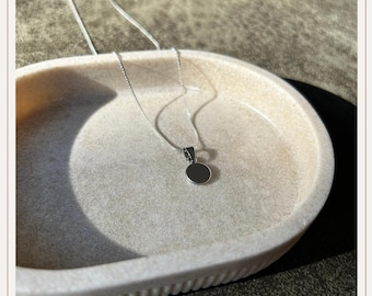 Collar de plata fina de 45 cm para cubrebotones | Multifuncional | Ajustable | Accesorio de joyería | Regalo de boda | Regalo de Navidad | Regalo hecho a mano