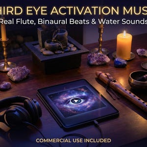 Third Eye Chakra Activation Music with Real Flute and Binaural Beats for Meditation