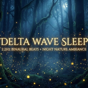 Audio para dormir con ondas delta: 1 hora de sonidos de la naturaleza y ritmos binaurales (2,2 Hz) - Descanso profundo, grillos - Ambiente nocturno para relajarse