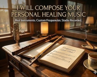 Personalisierte Klangresonanzmusik komponiert mit echten Instrumenten-Custom Focus, Sleep, Meditation Audio | Maßgeschneiderte Frequenz für inneren Frieden