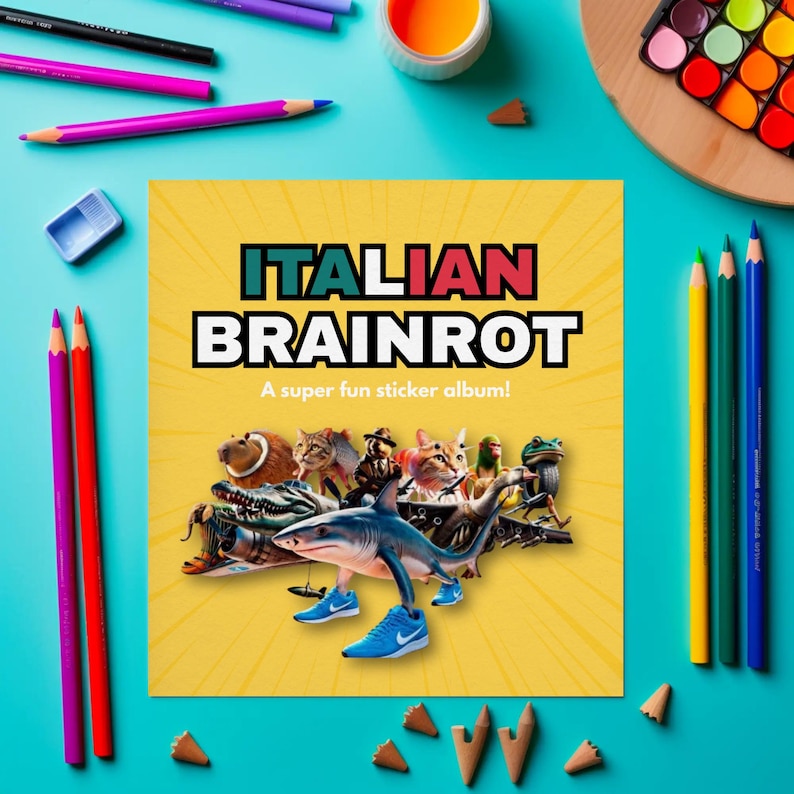 Italian Brainrot Sticker Album for Kids – Printable Meme Sticker Book ...
