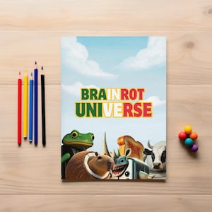 Funny TikTok Meme Coloring Book for Kids & Teens: Brainrot Adventures (A4 Digital Download PDF)
